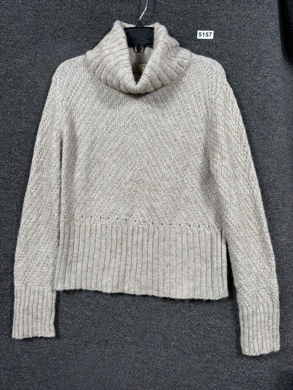 Kenji Maternal Knit Turtleneck Sweater Womens Size XL Beige Wool Alpaca Blend